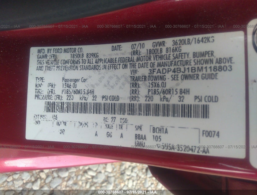 3FADP4BJ1BM118803