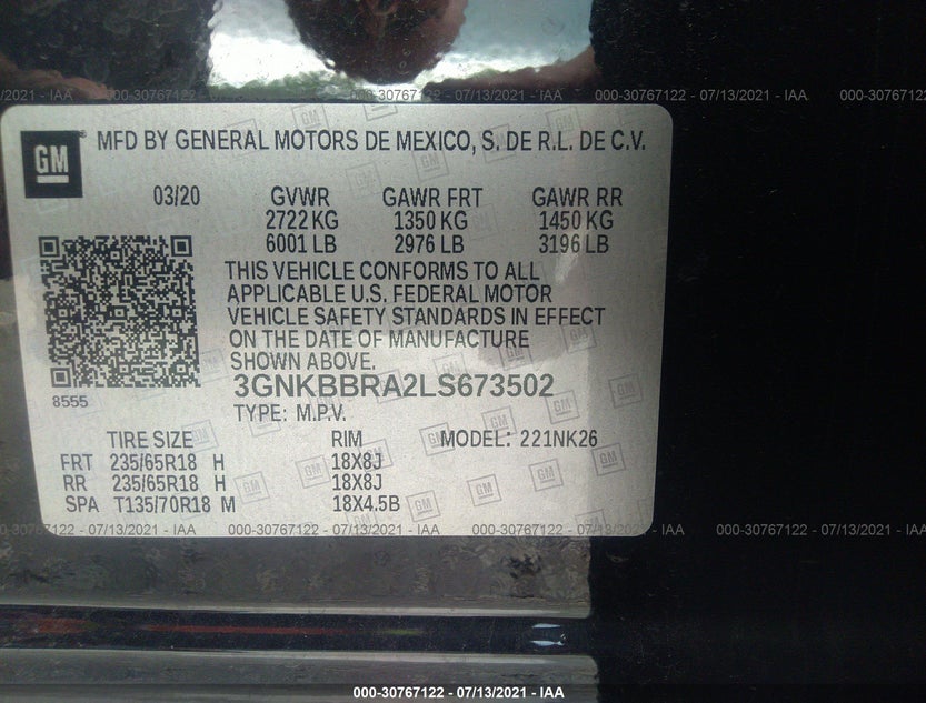 3GNKBBRA2LS673502