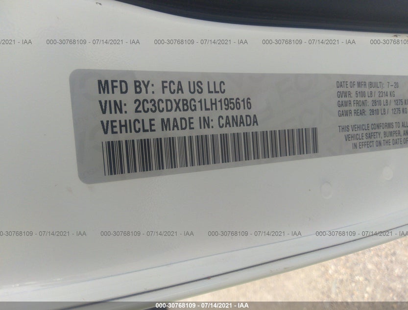 2C3CDXBG1LH195616
