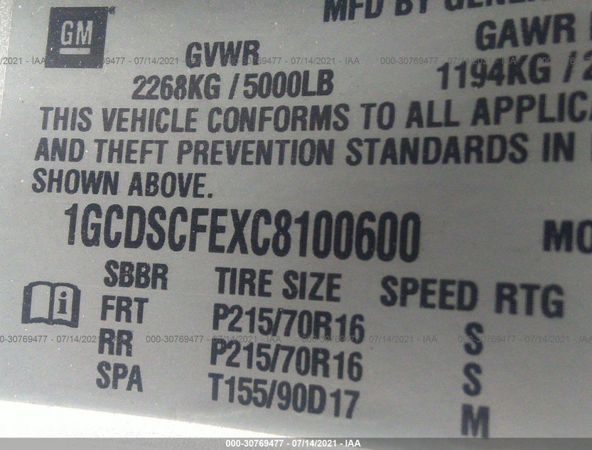 1GCDSCFEXC8100600