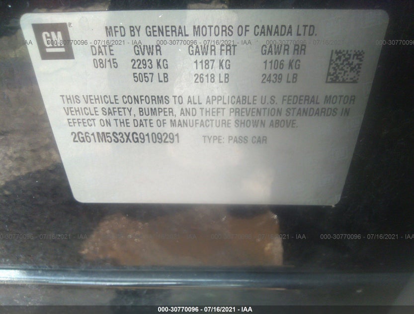 2G61M5S3XG9109291