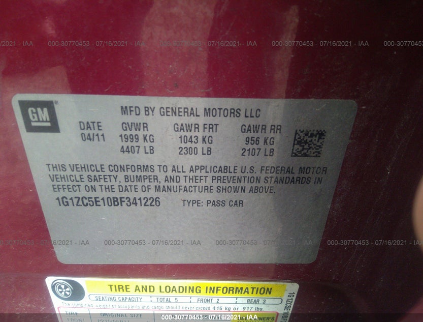 1G1ZC5E10BF341226