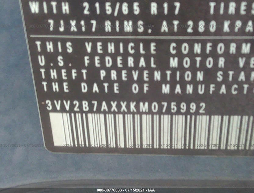 3VV2B7AXXKM075992