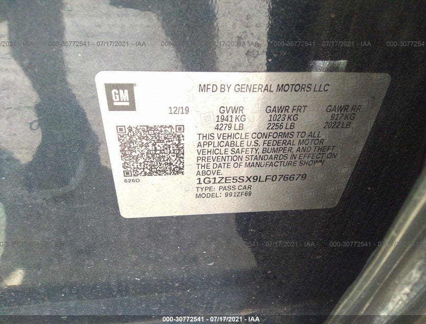 1G1ZE5SX9LF076679