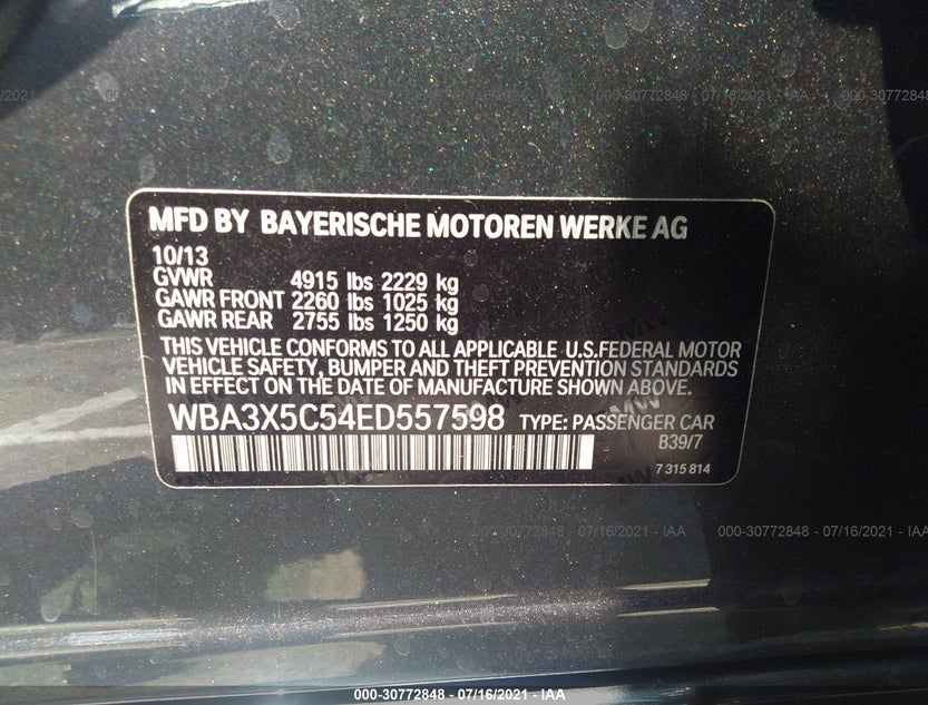 WBA3X5C54ED557598