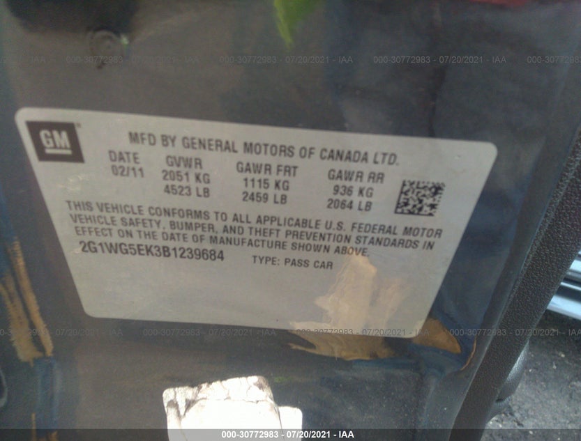 2G1WG5EK3B1239684