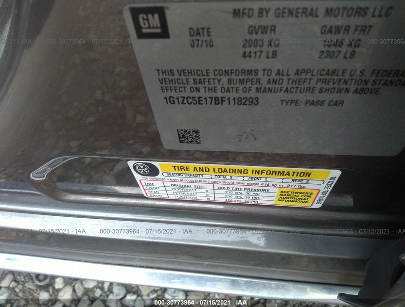 1G1ZC5E17BF118293