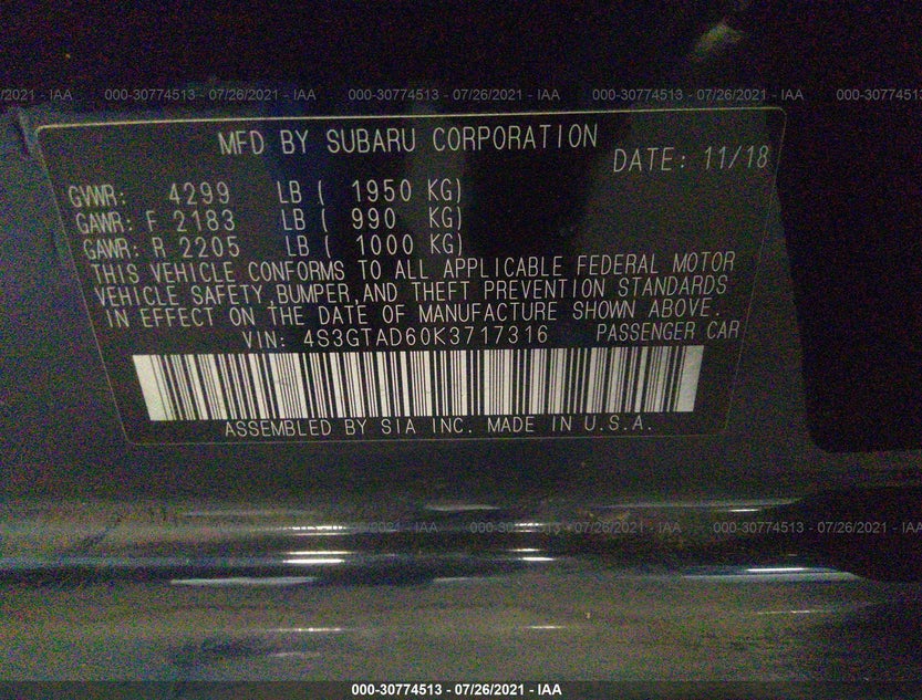 4S3GTAD60K3717316
