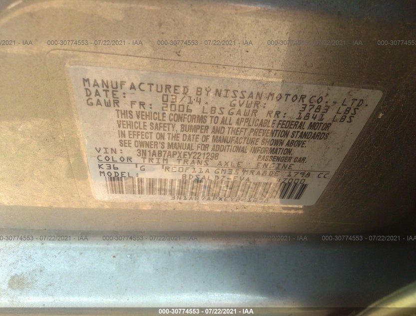 3N1AB7APXEY221298