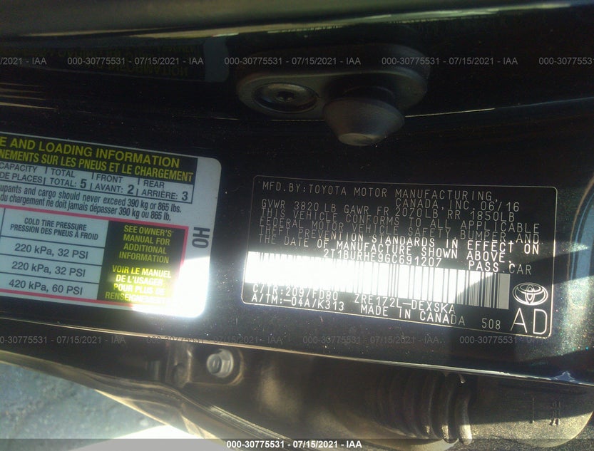 2T1BURHE9GC691207