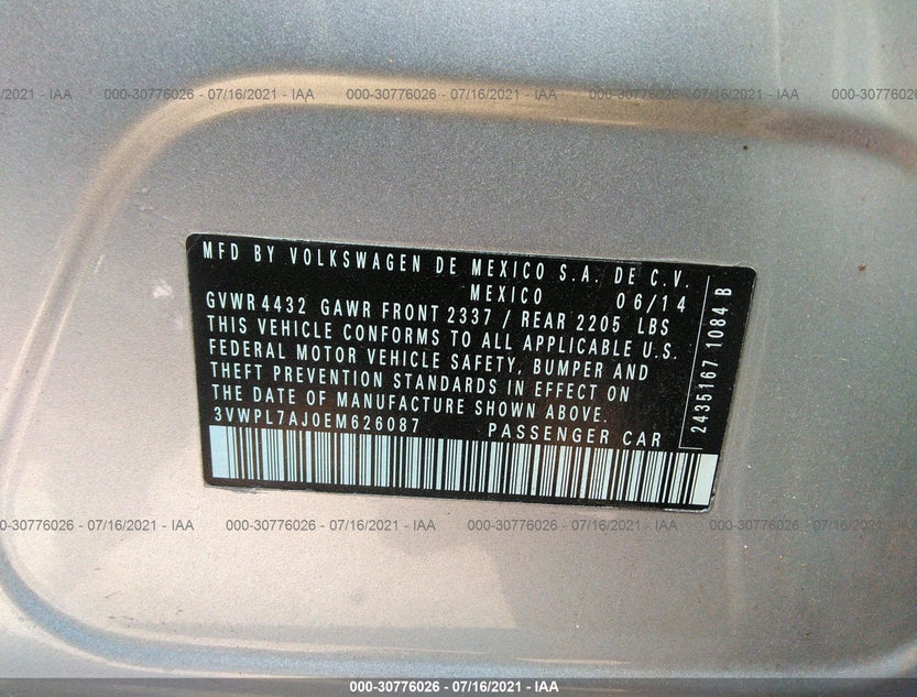 3VWPL7AJ0EM626087