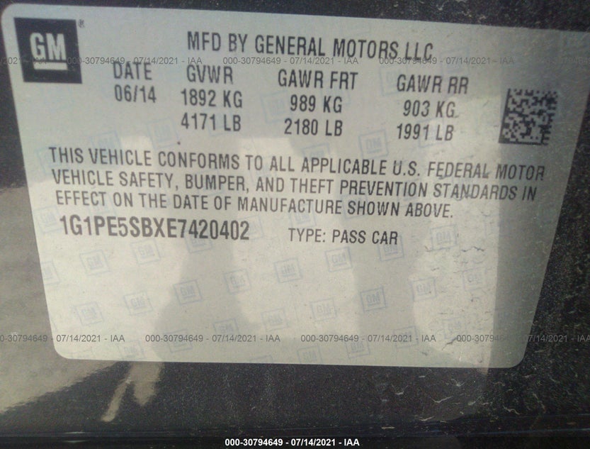 1G1PE5SBXE7420402
