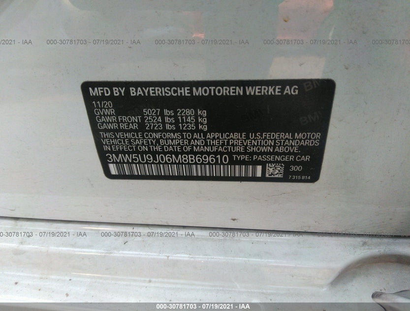 3MW5U9J06M8B69610