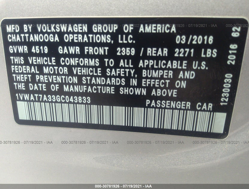 1VWAT7A33GC043833