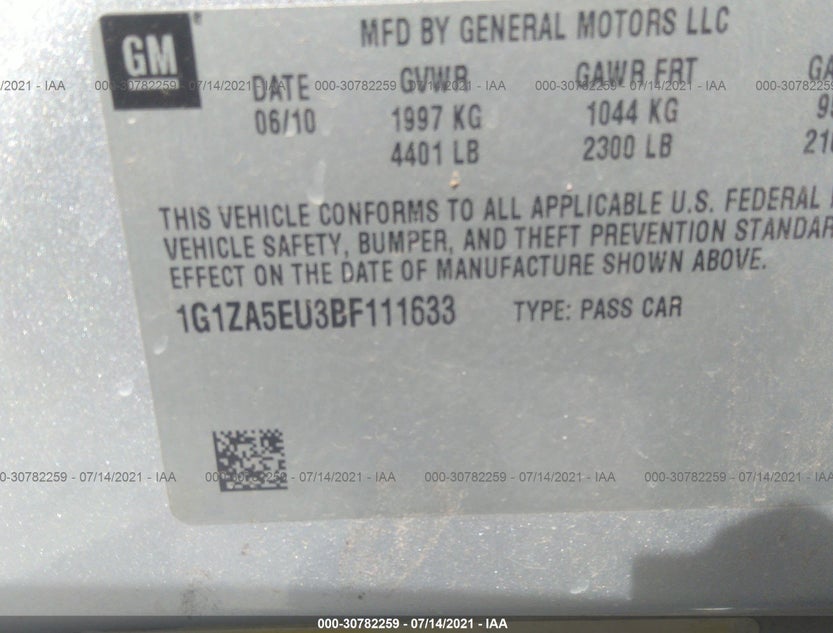 1G1ZA5EU3BF111633