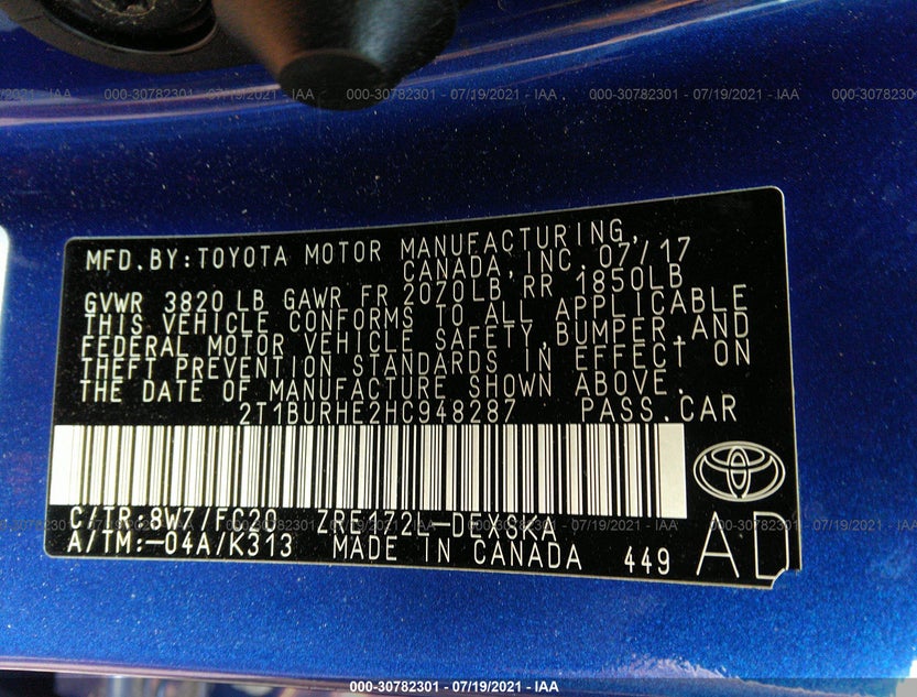 2T1BURHE2HC948287