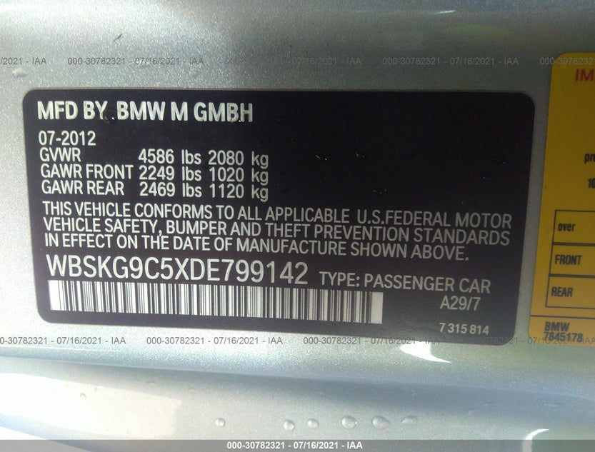 WBSKG9C5XDE799142