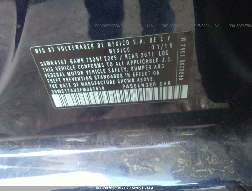 3VW217AU2FM067010