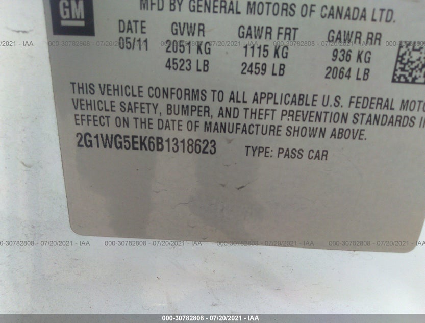 2G1WG5EK6B1318623