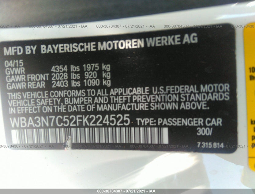 WBA3N7C52FK224525