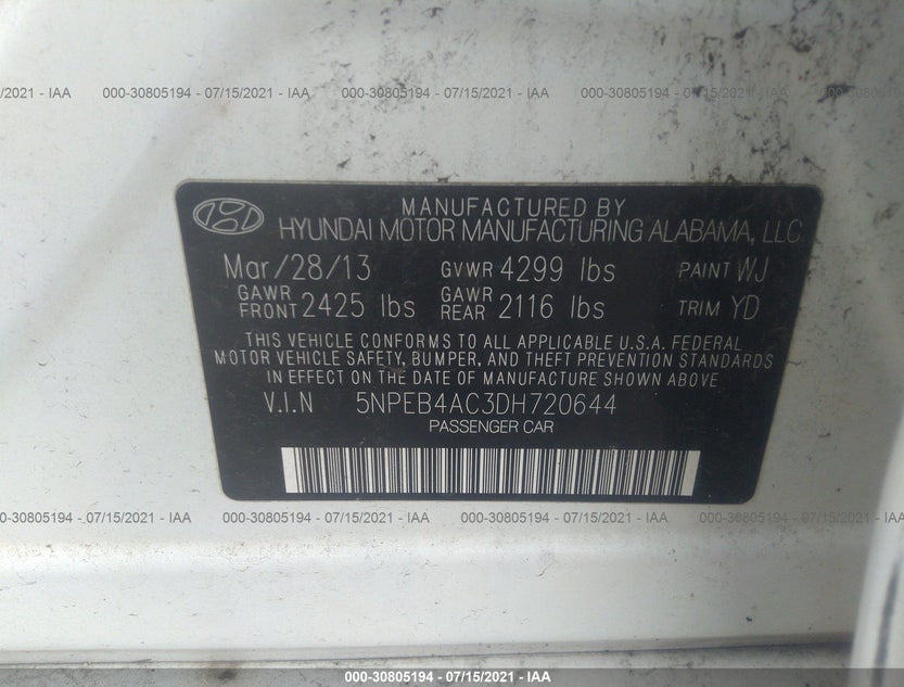 5NPEB4AC3DH720644