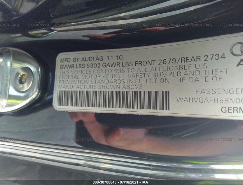 WAUVGAFH5BN009221