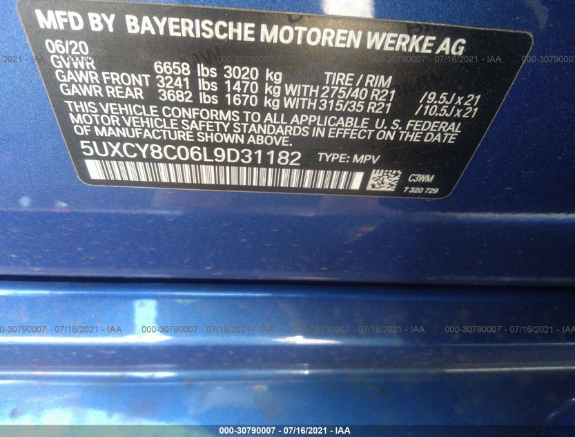 5UXCY8C06L9D31182