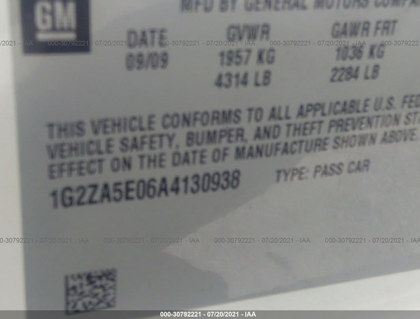 1G2ZA5E06A4130938