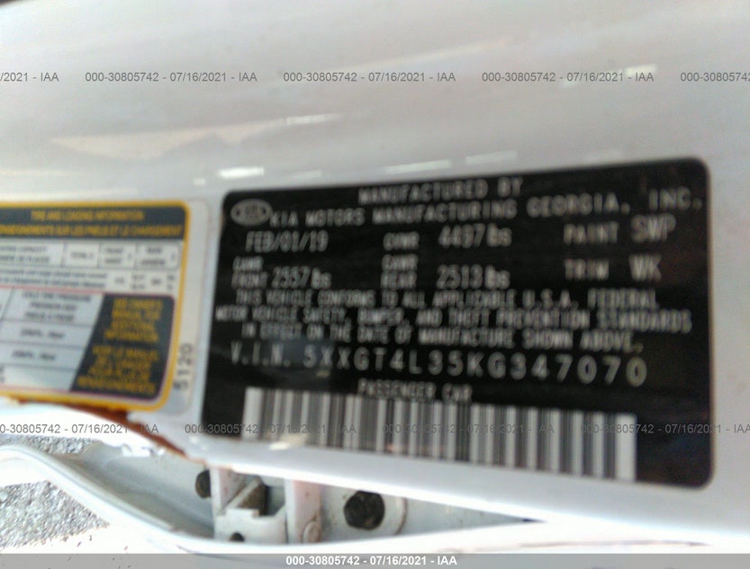 5XXGT4L35KG347070