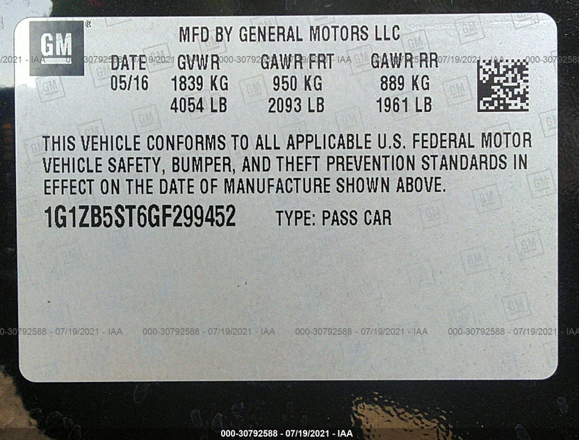 1G1ZB5ST6GF299452