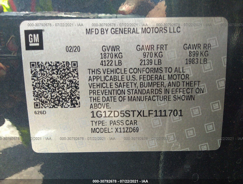 1G1ZD5STXLF111701