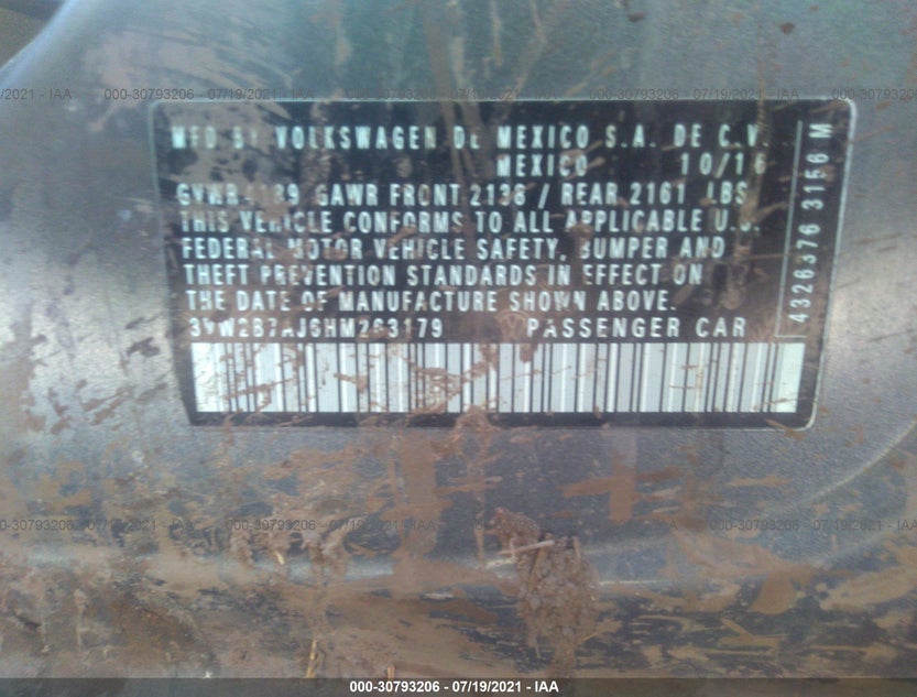 3VW2B7AJ6HM263179