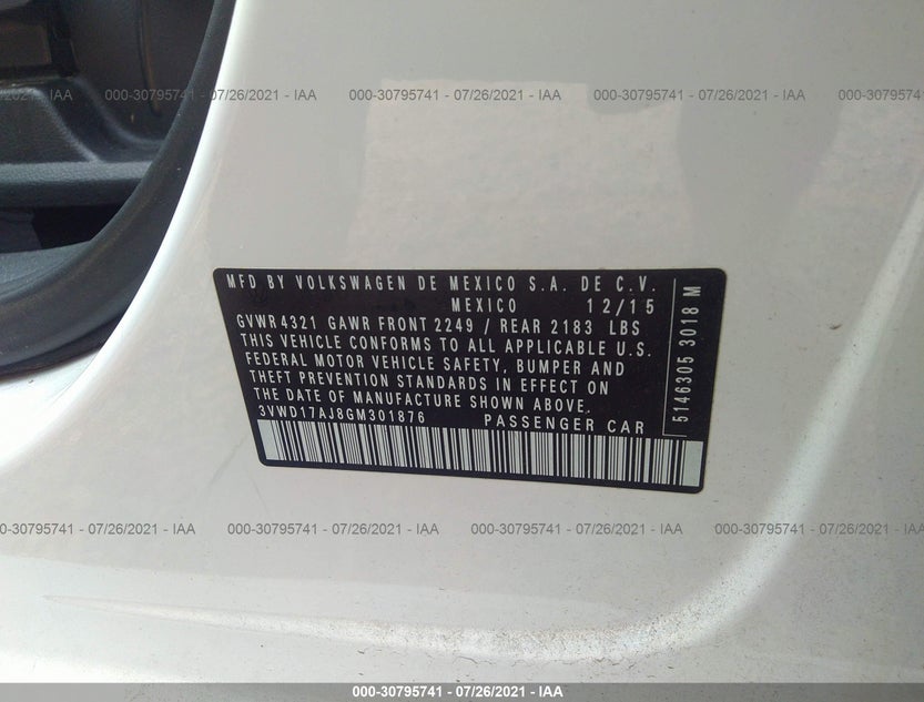 3VWD17AJ8GM301876