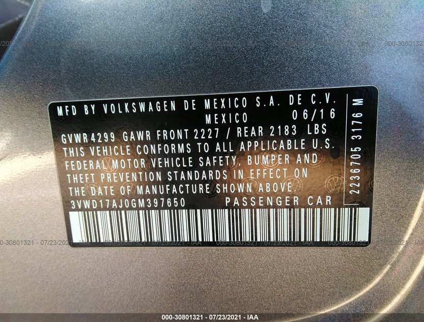 3VWD17AJ0GM397650