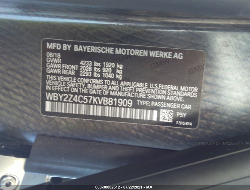 WBY2Z4C57KVB81909