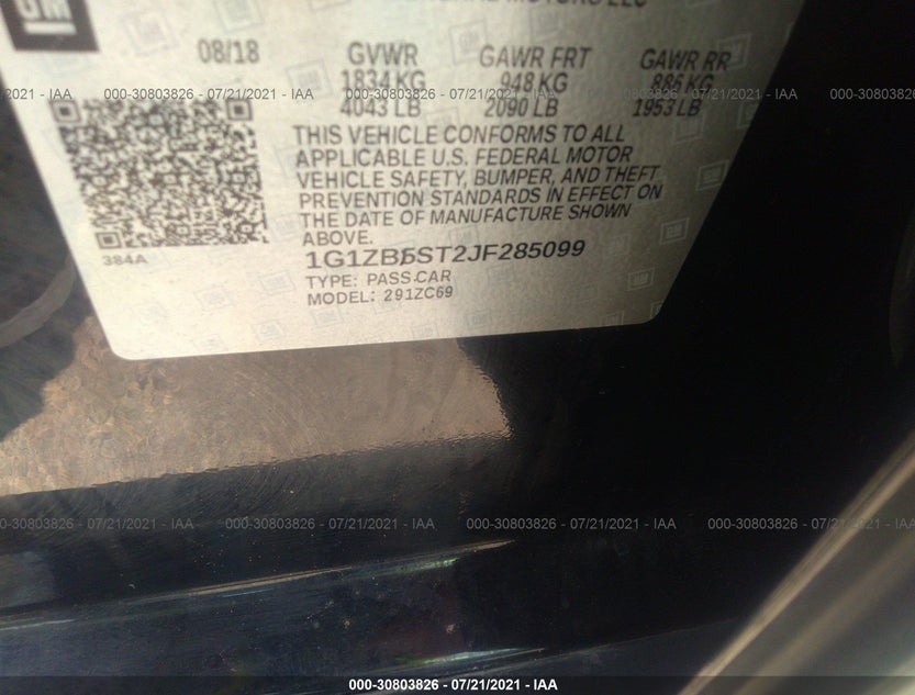 1G1ZB5ST2JF285099