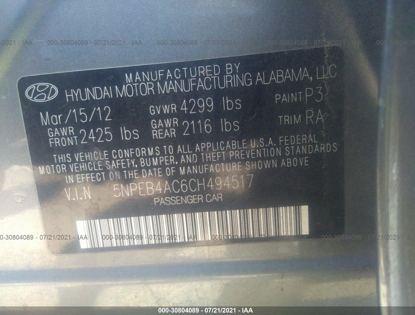 5NPEB4AC6CH494517