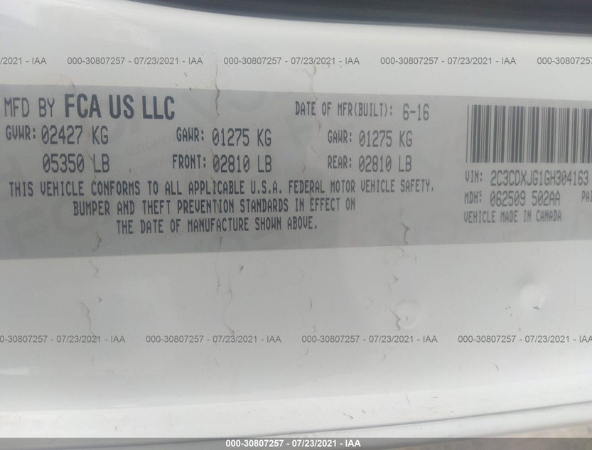 2C3CDXJG1GH304163