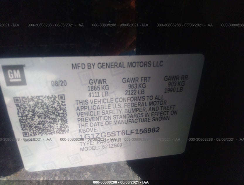 1G1ZG5ST6LF156982