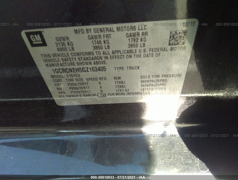 1GCRCNEH5GZ163405