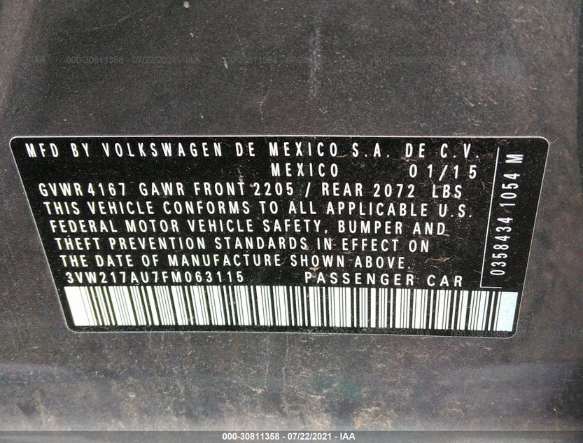 3VW217AU7FM063115