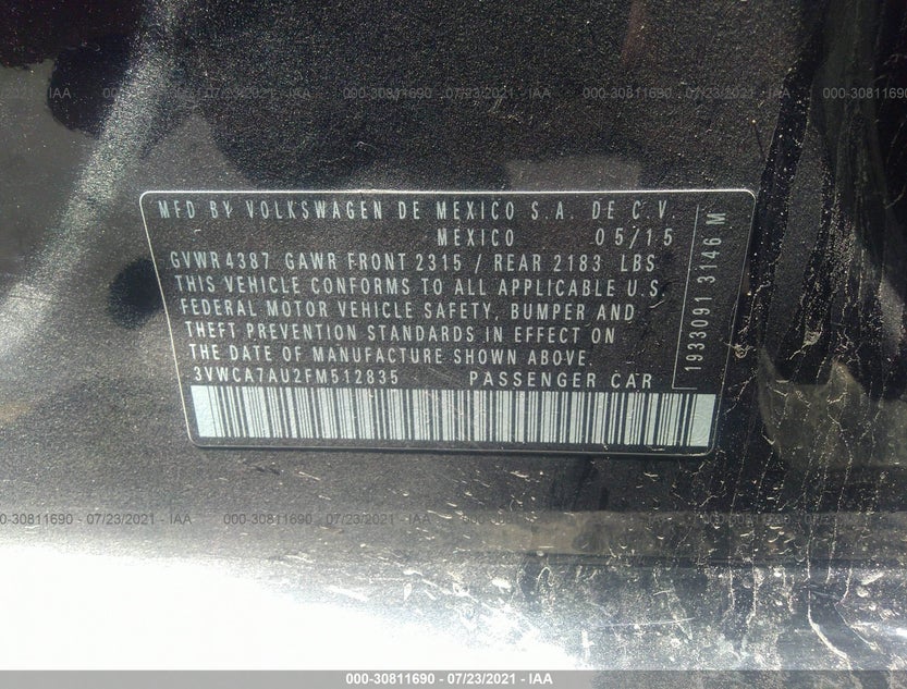 3VWCA7AU2FM512835