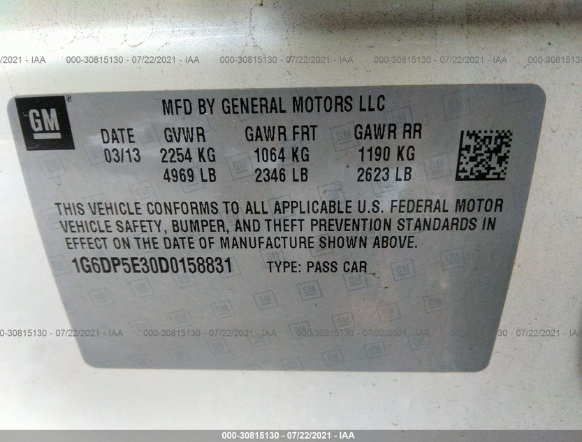 1G6DP5E30D0158831