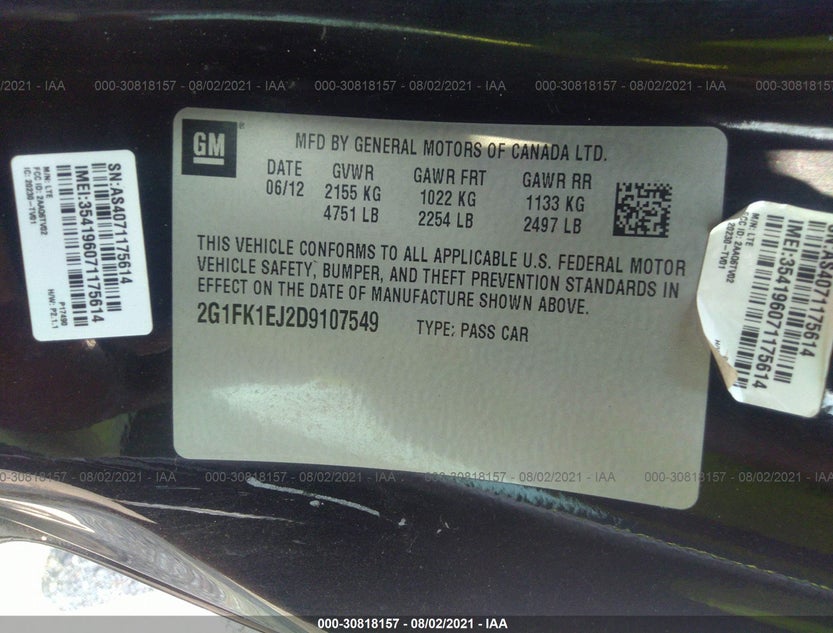 2G1FK1EJ2D9107549