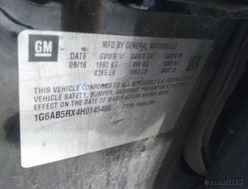 1G6AB5RX4H0145486
