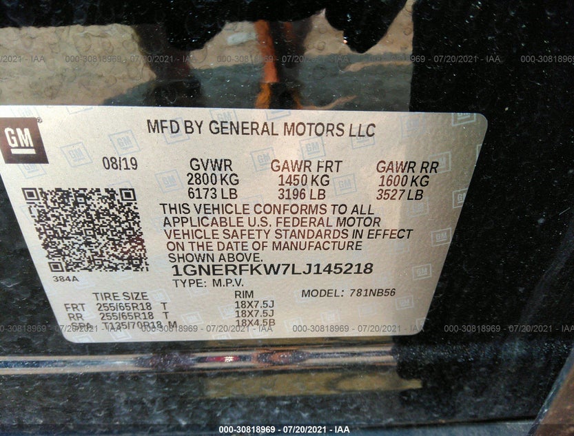 1GNERFKW7LJ145218