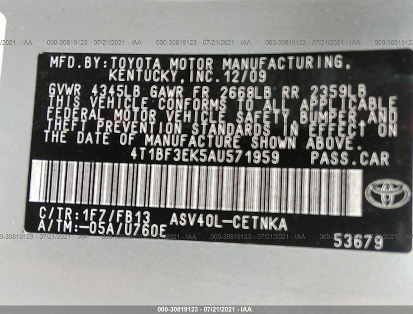 4T1BF3EK5AU571959