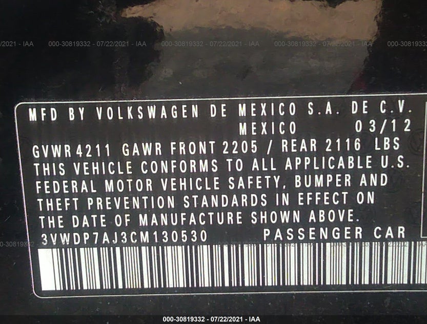 3VWDP7AJ3CM130530