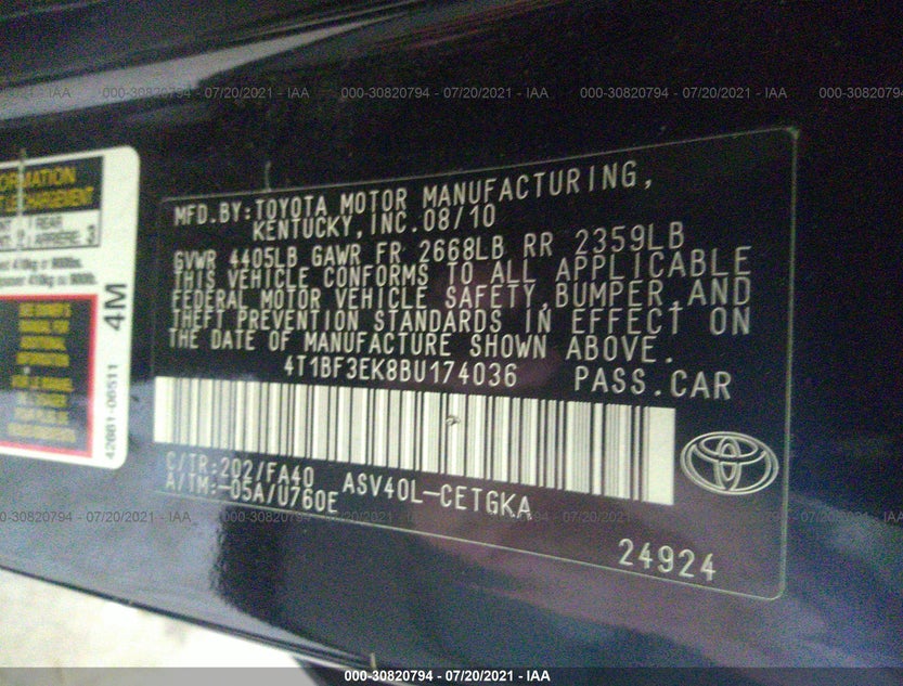 4T1BF3EK8BU174036