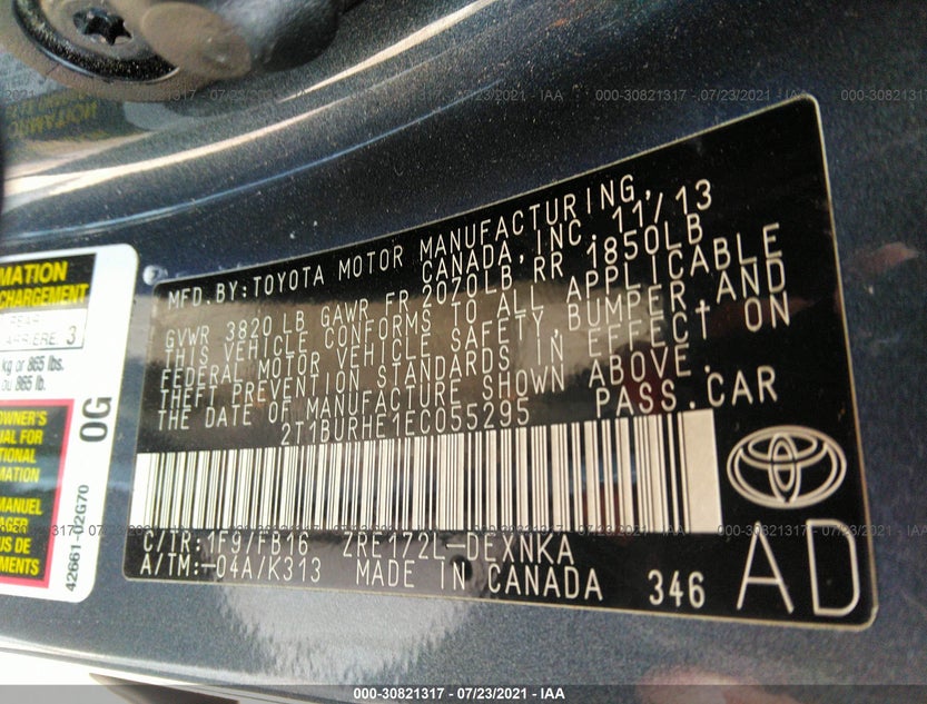 2T1BURHE1EC055295